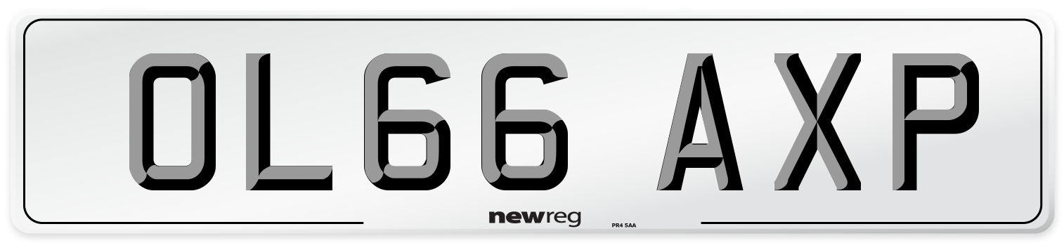OL66 AXP Number Plate from New Reg